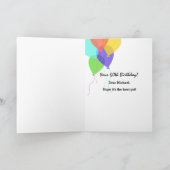 Bright Balloons 60thまたはANY AGE誕生日グリーティング カード (内部)