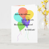 Bright Balloons 60thまたはANY AGE誕生日グリーティング カード (黄色い花)