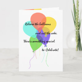 Bright Balloons 60thまたはANY AGE誕生日グリーティング カード