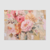Bright & Beautiful Floral Collage with Torn Paper 薄葉紙 (正面)