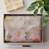 Bright & Beautiful Floral Collage with Torn Paper 薄葉紙 (ギフト)