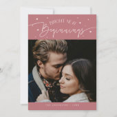 Bright Beginnings 新年 ピンク 写真 シーズンカード (正面)