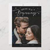 Bright Beginnings New Year Black Photo  シーズンカード (正面)