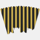 Bright Black and Metallic Gold Striped Popcorn フェイバーボックス (見開き)