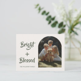 Bright & Blessed Photo Family | Holiday Card ポストカード