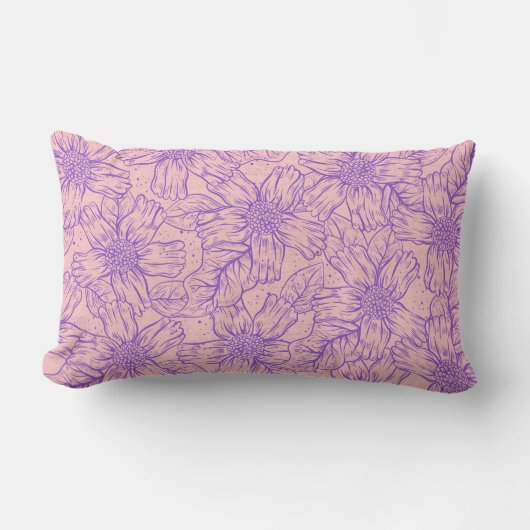 Bright Bloom Accent Pillow ランバークッション (正面)