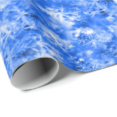 Bright Blueのスノーフレークと氷 ラッピングペーパー (ロールコーナー)