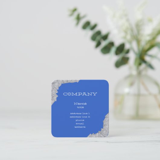 Bright Blue抽象芸術名刺 スクエア名刺 (スタンド正面)