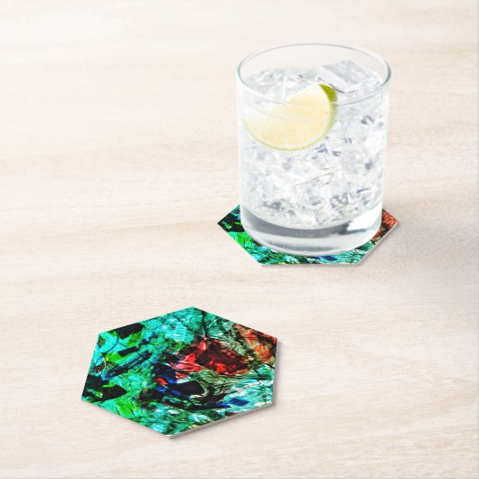 Bright blue abstract paper coaster.Dazzling sea   ペーパーコースター (インサイチュ)