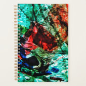 Bright blue abstract planner,Blue bright dazzling  プランナー手帳 (正面)