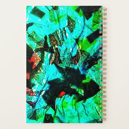 Bright blue abstract planner,Blue bright dazzling  プランナー手帳 (裏面)