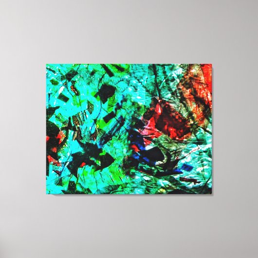 Bright blue abstract Stretched Canvas Print,Bright キャンバスプリント (正面)