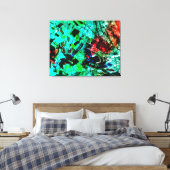 Bright blue abstract Stretched Canvas Print,Bright キャンバスプリント (インサイチュ (寝室))