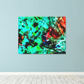 Bright blue abstract Stretched Canvas Print,Bright キャンバスプリント (インサイチュ (ウッドフロア))