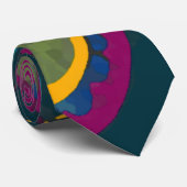 Bright blue and purple paisley ネクタイ (ロール)