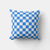 Bright Blue and White Checkers クッション (正面)