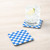 Bright Blue and White Checkers コースター (右側)