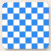 Bright Blue and White Checkers コースター (正面)