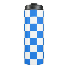 Bright Blue and White Checkers タンブラー