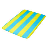 Bright Blue and Yellow Stripes バスマット (アングル)