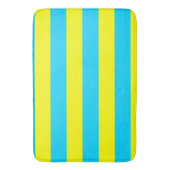 Bright Blue and Yellow Stripes バスマット (正面縦)