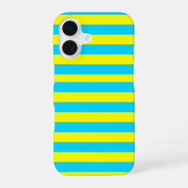 Bright Blue and Yellow Stripes  iPhone 16ケース
