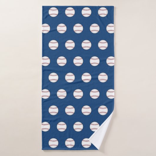 Bright Blue Baseball Towel  バスタオル (バスタオル)