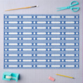 Bright Blue Bone Inlay Border Dots Decoupage Paper 薄葉紙 (クラフト)