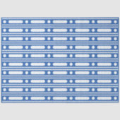 Bright Blue Bone Inlay Border Dots Decoupage Paper 薄葉紙 (正面)