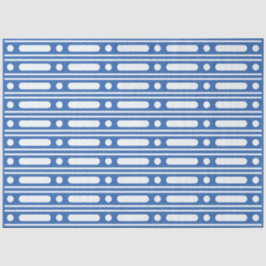 Bright Blue Bone Inlay Border Dots Decoupage Paper 薄葉紙