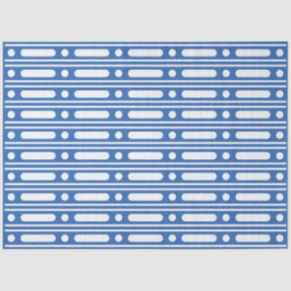 Bright Blue Bone Inlay Border Dots Decoupage Paper 薄葉紙