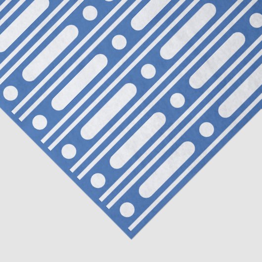 Bright Blue Bone Inlay Border Dots Decoupage Paper 薄葉紙 (詳細)