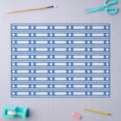 Bright Blue Bone Inlay Border Dots Decoupage Paper 薄葉紙 (クラフト)