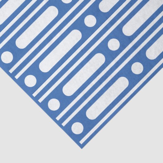 Bright Blue Bone Inlay Border Dots Decoupage Paper 薄葉紙 (詳細)