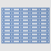 Bright Blue Bone Inlay Border Dots Decoupage Paper 薄葉紙 (正面)