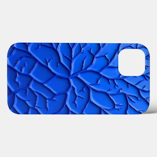 Bright Blue Embossed Texture iPhone Case Case-Mate iPhoneケース (裏面 (横))
