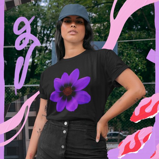 Bright Blue Flower at Dusk Dark Women's Tシャツ