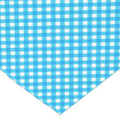 Bright Blue Gingham Pattern ショートテーブルランナー (コーナー)