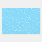 Bright Blue, Green and Red Winter Snowflakes ラッピングペーパーシート (正面)