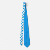 Bright Blue Jumbo Polka Dots Custom Necktie ネクタイ (裏面)