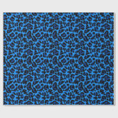 Bright Blue Leopard Print Cheetah Spots ラッピングペーパー (フラット)