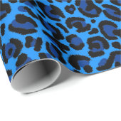 Bright Blue Leopard Print Cheetah Spots ラッピングペーパー (ロールコーナー)