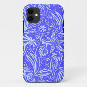 Bright blue-Lilac floral pattern Case-Mate iPhoneケース (裏面)