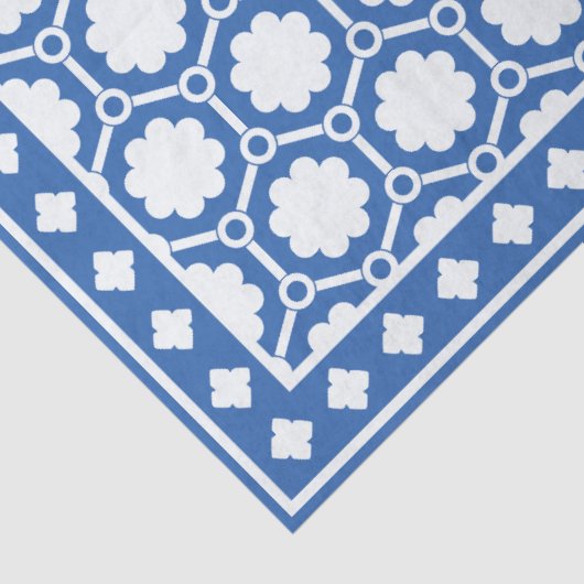 Bright Blue Modern Bone Inlay Decoupage Paper 薄葉紙 (詳細)