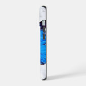 Bright Blue Morpho Butterfly | オーダーメイドスマホケース iPhone 15ケース (左側面)