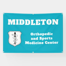 Bright Blue Promotional Business Banner with Logo 横断幕