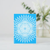 bright blue throat chakra sacred geometry ポストカード (スタンド正面)