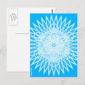 bright blue throat chakra sacred geometry ポストカード (正面/裏面)