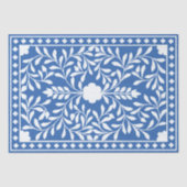 Bright Blue Traditional Bone Inlay Decoupage Paper 薄葉紙 (正面)