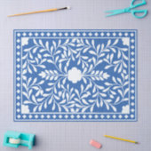 Bright Blue Traditional Bone Inlay Decoupage Paper 薄葉紙 (クラフト)